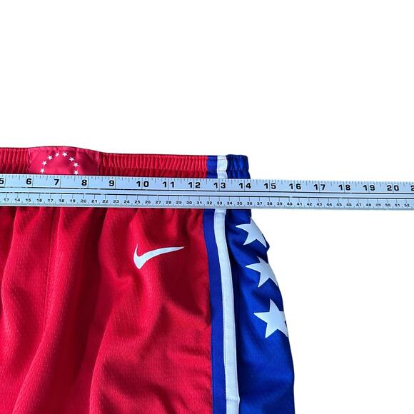 Nike Engineered NBA Philadelphia 76ers Basketball Shorts Mens Medium 34 Red Blue - Picture 9 of 11